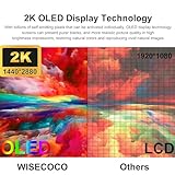 wisecoco 6 inch 2K 1440 * 2880 Flexible OLED Screen Display Soft Curved Bendable Display Screen Module with HDMI Driver Board Controller Kit Only Support Windows Portrait Mode by Default