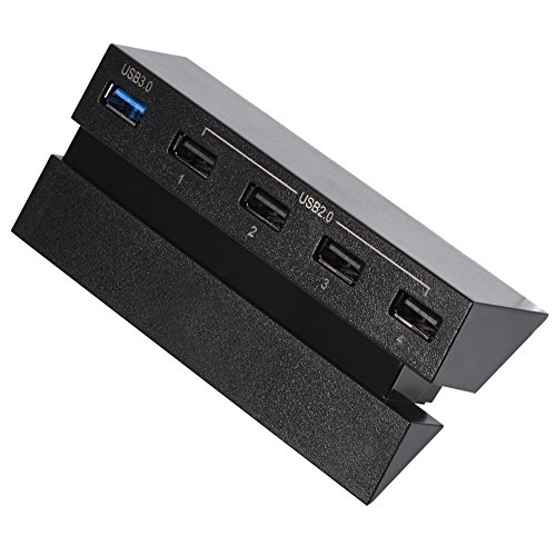 V BESTLIFE USB Hub for PS4, High Speed 5-Port USB Hub 2.0 & 3.0 Expansion Hub Game Console Controller Adapter for PS4