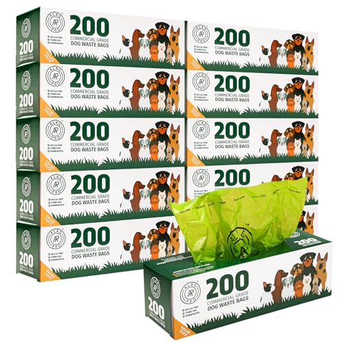 ALAGPRO® 2,000 Commercial Grade Dog Waste Station Refill Roll Bags, Fits Any Pet Waste Station - 10 rolls of 200 bags