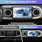 AWESAFE Car Radio Stereo for Toyota Tacoma 2016 2017 2018 2019 2020 2021, Android 12 Touch Screen Head Unit Wired Android Auto Bluetooth GPS Navigation