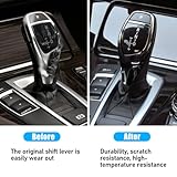 Jaronx Compatible with BMW Gear Shift Knob Cover Trim Replacement for 1'F20 F21/2'F22/3'F30 F31 F34/4'F32 F33/5'F10 F11/6'F06 F12 F13, Gear Shift Knob Panel Sticker for BMW 1 2 3 4 5 6 Series(Sport)