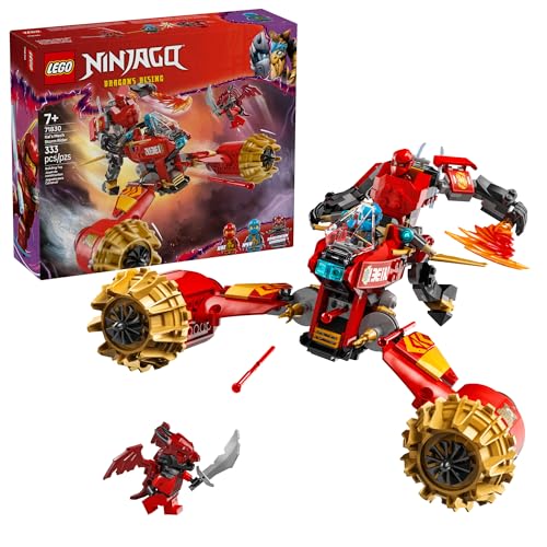 LEGO NINJAGO Kai's Mech Storm Rider Action Figure - Pretend Play Building Toy for Boys and Girls, Ages 7+ - Ninja Toy for Kids with 3 Minifigures - Gift Idea for Birthdays - 71830