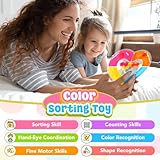 Color Sorting Toys Sensory Toys : Fine Motor Skill Games for Toddlers Quiet Fidgets for Classroom, Color Matching Montessori Toys Preschool Learning Activities Calming Travel Toys for Kids Ages 3 4 5