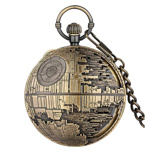 FUNGORGT Bronze Pocket Watch Chain with Vintage Pocket Watches for Men *Sky City* Musical Pocket Watch Fathers Day/Birthday/Christmas Gifts