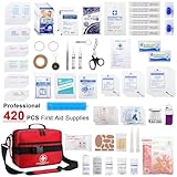 Poygik Premium 420 Piece Large First Aid Kit for Home, Car, Travel, Camping, Truck, Hiking, Sports, Office, Vehicle & Outdoor Emergencies - Emergency Medical Kits, Businesses & Home Medical Supplies