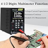 2 in 1 DC Power Supply Multimeter 60V/ 10A Benchtop Power Supply Multiple Protections 2.8" LCD USB Charging (60V/10A/300W/ATM6301) 110V Input Voltage