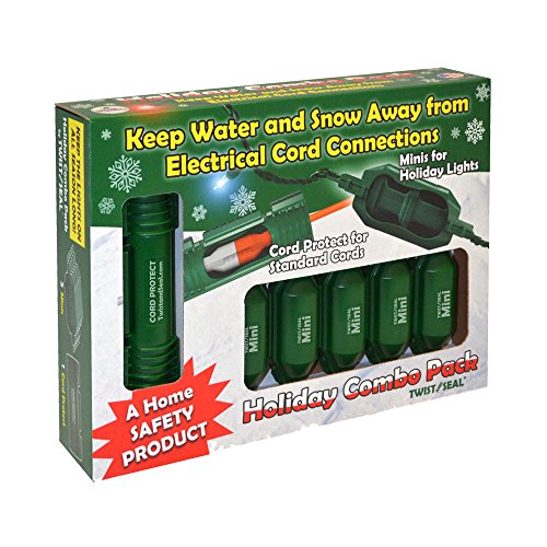 Twist and Seal Holiday Light Safety Combo Pack - Outdoor Extension Cord Plug Covers and Connectors for Weatherproof Electrical Protection