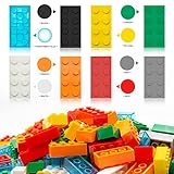 WYSWYG 2x4 Building Bricks 320 Pieces, Transparent Blue Bricks Bulk Kit, Basic Parts Accessories, Classic Creative Building Blocks Set, Compatible with Major Brands