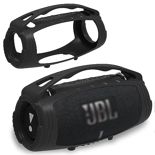 Silicone Cover Case for JBL Xtreme 3 Portable Bluetooth Speaker, Protective Skin Case for JBL Xtreme 3 Portable Bluetooth Speaker Accessories(Only Case)(Black)