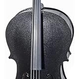 Cecilio- Musical Instrument For Kids & Adults - Cellos Kit w/Bow, Stand, Bag - Stringed Music Instruments For Students (Full Size, Black)