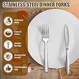 Minatee 200 Pcs Dinner Forks Bulk Set 8 Inches Stainless Steel Metal Forks Silverware Table Cutlery Mirror Polished Salad Flatware for Home Restaurant Kitchen