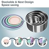 Homotte Stainless Steel Containers with Lids - Stackable Toddler Snack Containers, 18/8 Stainless Steel Lunch Box for Kids Adults, Leakproof Metal Food Storage Containers (4Pack: 3oz, 7oz, 13oz, 22oz)