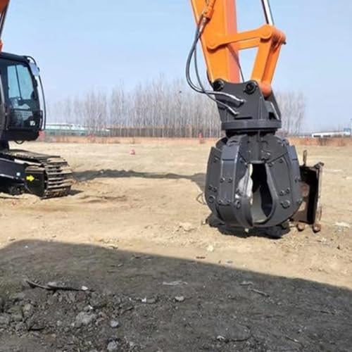 Excavator Hydraulic Rotating Orange Peel Demolition Scrap Rock Grapple Excavator Screening Grapple Material Brick Handling