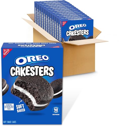 OREO Cakesters Soft Snack Cakes, 12 - 5 Count Packs (60 Total Snack Packs)