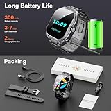 Curve Military Smart Watch for Men(Answer/Make Call), 2.01" Smartwatch with Heart Rate/Sleep Monitor, Fitness tracker with 120+ Sports Modes IP68 Waterproof Fitness Watch for Android iOS (2 Straps)