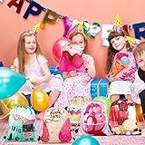 24 Pcs Drawstring Party Favors Bags Ice Cream Party Favor Bags Kids Birthday Party Favor Bags Drawstring Backpack Gift Bags Candy Goodies Treat Gift Bags for Girls Boys Birthday Party with Drawstring