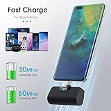 [2 Pack]Mini Portable Charger USB-C Power Bank 5200mAh,LCD Display PD Fast Charging Battery Pack Backup Charger Compatible with iPhone 16/16 Plus/16 Pro/16 Pro Max/15 Series,Samsung,Android Phones etc