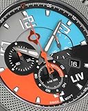 LIV GX1 Swiss Made Chronograph-45mm-QUAD Elements on Orange Silicone