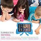 Simicoo Fire HD 8 Tablet 10th Gen 2020 HD 8 Plus 2022 Case Cute Butterfly Case with Stand for Kids Light EVA Rugged Shockproof Heavy Duty Kids Friendly Full Cover for New Fire HD 8 8Plus (Blue)