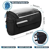 OBOVA Bike Handlebar Bag 4L, Waterproof 4-Layer Bike Bags for Bicycles with Phone Holder, Bike Handlebar Bags, Bicycle Handlebar Bag for Road, Mountain