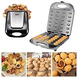 Walnut Cookie Maker 24 Holes Mold Maker Electric Walnut Cake Maker Mini Nut Waffle Bread Machine Sandwich Iron,Toaster Baking Breakfast Pan