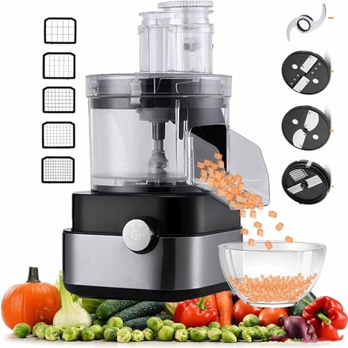 KYTGFH Commercial Vegetable Dicer Electric Fruit Dicing Machine Electric Carrot Potato Onion Granular Cube Cutting Shredder Food Processor