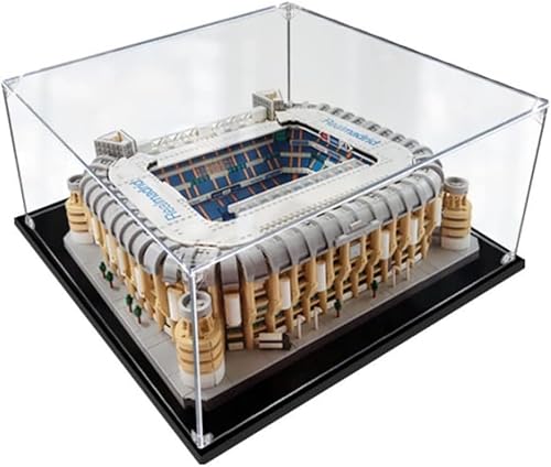 Acrylic Display Case for Lego 10299,Dust-Proof Display Box Showcase for Lego Real Madrid-Santiago Bernabéu Stadium 10299 Building Blocks Model Set (Only Display Box)(2mm)