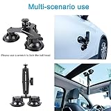 PellKing Suction Car Mount for Insta360 x4, x3, x2, x,One RS,R Compatible with GoPro Max Camera 5 in 1 Suction Mount Kit for Action Cameras (Includes 44.9-inch Selfie Stick)