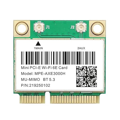 Teday WiFi 6E 3000Mbps Bluetooth 5.2 AX210HMW MPE-AXE3000H for Intel AX210 Wireless Mini PCI-E WiFi Card 802.11ax/ac 2.4G/5Ghz Adapter Than AX200