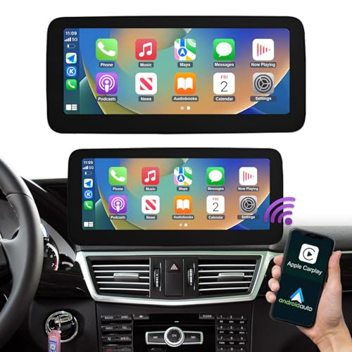 NINETOM 12.3 inch Touchscreen Wireless CarPlay Android Auto Multimedia Car Radio Receiver Compatible with Mercedes Benz E Class W212 with NTG4.0 System (2009-2012)
