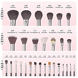 Docolor Professional Makeup Brush Set 29Pcs Makeup Brushes Valentines Day Gifts Premium Goat Synthetic Fiber Foundation Face Powder Blush Concealer Eyeshadows Make Up Brushes with PU Leather Case