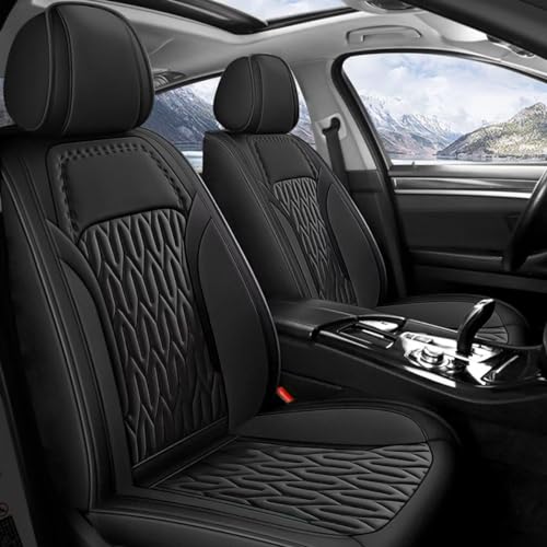 AOMSAZTO Seat Covers for BMW X5 2007-2025 Car Seat Covers Full Set 5 Seats Waterproof Faux Leather Car Seat Cushion Protector (Black)