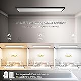 AIKVSXER 6 Pack 1x4 LED Flat Panel Light Surface Mount LED Ceiling Light, 5500LM 50W TRIAC 10-100% Dimmable, 3000/4000/5000k AC120V Kitchen Lights Ceiling Flush Mount for Garage/Basement Black