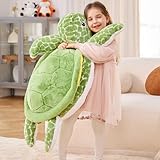 IKASA Giant Sea Turtle Stuffed Animal Plush Toy,Big Large Jumbo Soft Toys,30" Cute Huge Size Fat Fluffy Plushy Plushie,Gifts for Kids