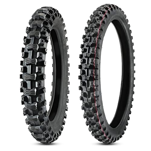 MaxAuto Front 70/100-19 & Rear 90/100-16 for Dirt Bike Tire, Replacement Motocross Off-road Tire for All Dirt Pit Bikes