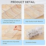 Tatuo 4 Pcs Cable Organizer with 40 Wire Ties, Clear Plastic Cord Storage Box with Lid for Home Office Desk Organizers and Accessories