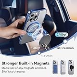 CASEKOO Titanium 360° Rotatable Magnetic Stand for iPhone 16 Pro Max Case [Compatible with Magsafe][16FT Military Protection] Slim Phone 16 ProMax Case with Stand Ring Kickstand 6.9'', Blue