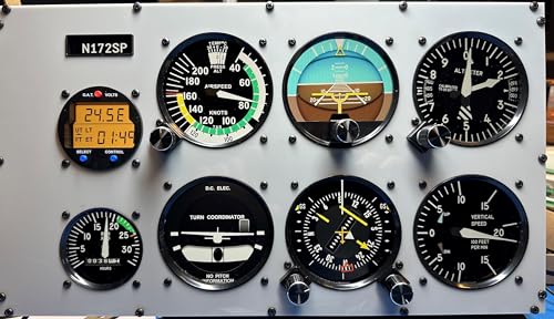 Flight Simulator Instrument Panel Six Pack - includes software and integrated monitor