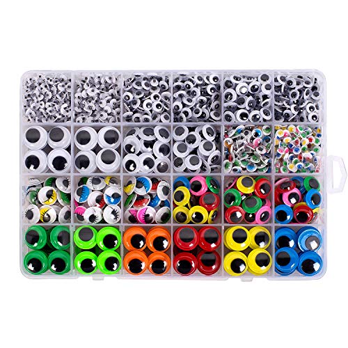 1620pcs Googly Wiggle Eyes Self Adhesive, for Craft Sticker Eyes Multi Colors and Sizes for DIY by ZZYI