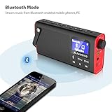 Avantree SP850 Rechargeable Portable FM Radio with Bluetooth Speaker and SD Card MP3 Player 3-in-1, Auto Scan Save, LED Display, Small Handheld Pocket Battery Operated Wireless Radio (No AM)