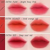 BBIA Last Velvet Tint - Soft & Creamy Matte Finish Lip Stain, Blur Effect with Velvety Texture, Long-Lasting, High Pigment, Lightweight, Non-Drying, Vegan, Korean Lip Makeup (V03 EXTRA RED)