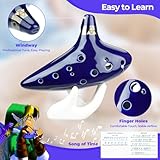 Ohuhu Zelda Ocarina with Song Book (Songs From the Legend of Zelda), 12 Hole Alto C Zelda Ocarinas Play by Link Triforce Gift for Zelda Fans with Display Stand Protective Bag