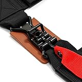 2 X Universal H-Style Racing Seat Belt black 3" STRAPS 4-Point Harness pair