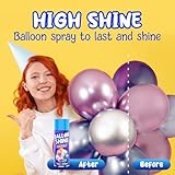 16 oz Instant Glossy Balloon Shine Spray (within 1 Second), 7-Day Long-Lasting Latex Balloon Spray Shine, High Glitter Aerosol for Outdoor Décor, Birthday, Party, Wedding, Garland Arch Kit, by Qucship