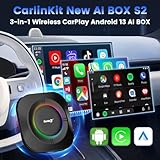 CarlinKit Tbox Ambient Android 13.0 CarPlay ai Box,RAM 4G+ROM 64G,for Cars with Built-in CarPlay,Support CarPlay and Android Auto,4G Cellular,Google Play Apps Download,YouTube,Netfilx,Waze,Spotify