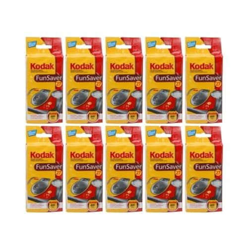 Kodak Fun Saver Single Use Camera (10-Pack) Bundle (10 Items)