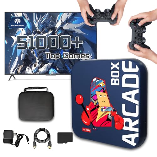 Arcade Box 4K 256GB Built-in 50000 Games HD Classic Retro Game Console Super Console S905 Chip Video Game Player with Controller (256G)