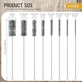 Baderke 16 Inch Long Pipe Cleaning Brush Stainless Steel Bristles Pipe Cleaning Brush Bore Brush Bristles Wire Brush (8 Pcs)