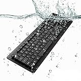 BoxWave Keyboard Compatible with Acer TravelMate Spin P4 (TMP414RN-51) (Keyboard AquaProof USB Keyboard, Washable Waterproof Water Resistant USB Keyboard - Jet Black