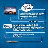 OREI 4K@60Hz KVM HDMI Extender Over Ethernet PoC Single HDBaseT CAT5e/CAT6A/CAT7 Cable - Upto 400 feet 4:4:4 - Remote, Keyboard, Mouse, USB Control